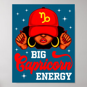 Poster Grande Energia de Capricórnio Mulher Negra Com Zod