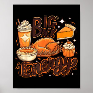 Poster Grande Energia nas Costas Amante de Comida de Ação