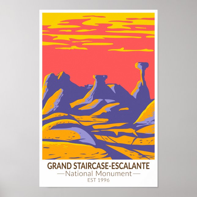 Poster Grande Escadaria Escalante Monumento Nacional Utah (Frente)