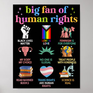 Poster Grande fã da declaração social de igualdade dos di