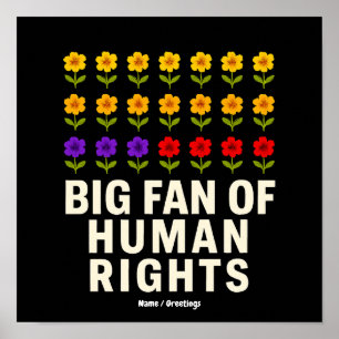 Poster Grande Fã dos Direitos Humanos Defenda a Igualdade