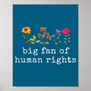 Poster Grande fã dos direitos humanos - igualdade & j