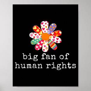 Poster Grande fã dos direitos humanos - igualdade & justi