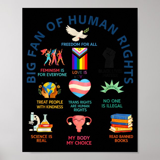 Poster Grande Fã dos Direitos Humanos _ Liberdade para To (Frente)