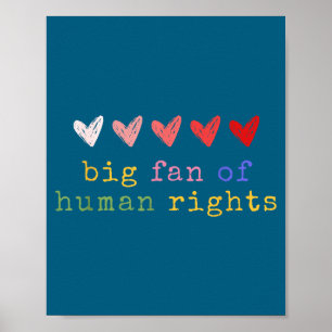 Poster Grande fã dos direitos humanos protesto engraçado