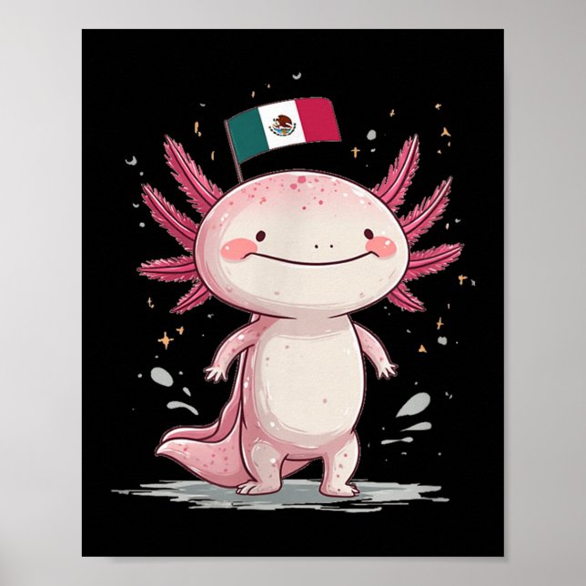 Poster Grande fantasia Axolotl sorridente (Frente)