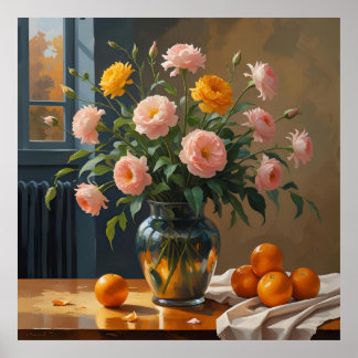 Poster Grande Fruta e Flora Poster, Arte Maximalista