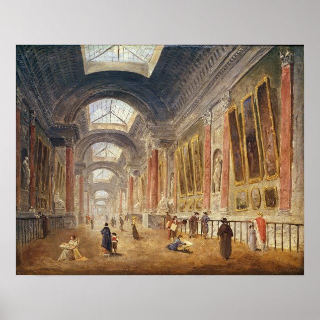 Pôster Grande Galeria do Louvre (Frente)