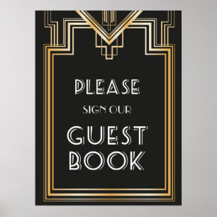Pôster Grande Gatsby inspirou o sinal do casamento do