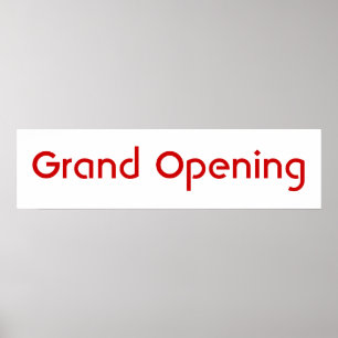 Pôster Grande inauguração