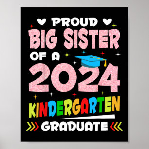 Poster Grande Irmã Da Graduação Do Formando De Jardim De
