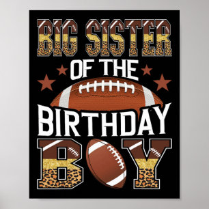 Poster Grande Irmã Do Aniversário Jogador De Futebol