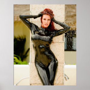 POSTER GRANDE - LÁTEX PRETO CATSUIT - Bianca