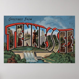 Pôster Grande letra ScenesTennessee de Tennessee
