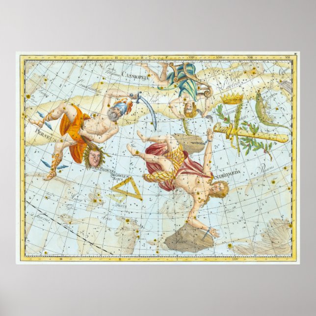 Poster Grande Mapa das Estrelas (1801) (Frente)