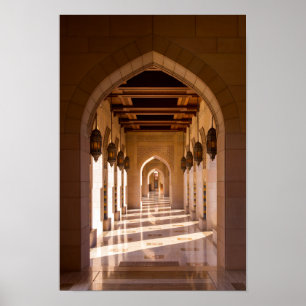 Poster Grande Mesquita de Sultão Qaboos em Muscat, Omã