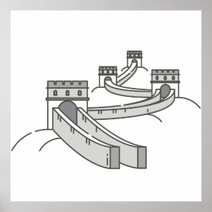 Poster Grande Muralha do marco do mundo de China