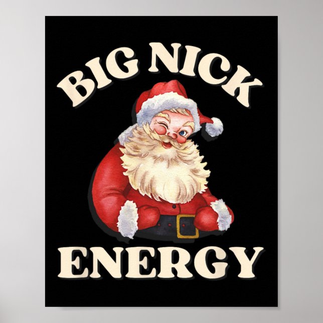 Poster Grande Nick Energy Papais noeis Engraçado Natal (Frente)