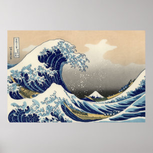 PÔSTER GRANDE ONDA PERTO DE KANAGAWA
