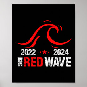 Poster Grande Onda Vermelha Republicano Gop Eleição