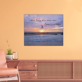 Poster Grande Paz Pastel Pôr do sol pastel