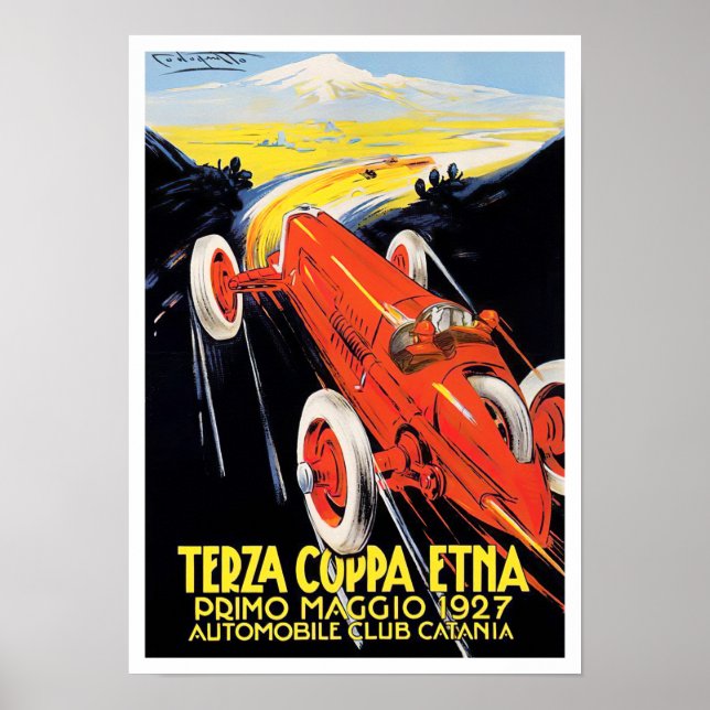 Poster Grande Prêmio da Taça Etna de 1927 (Frente)