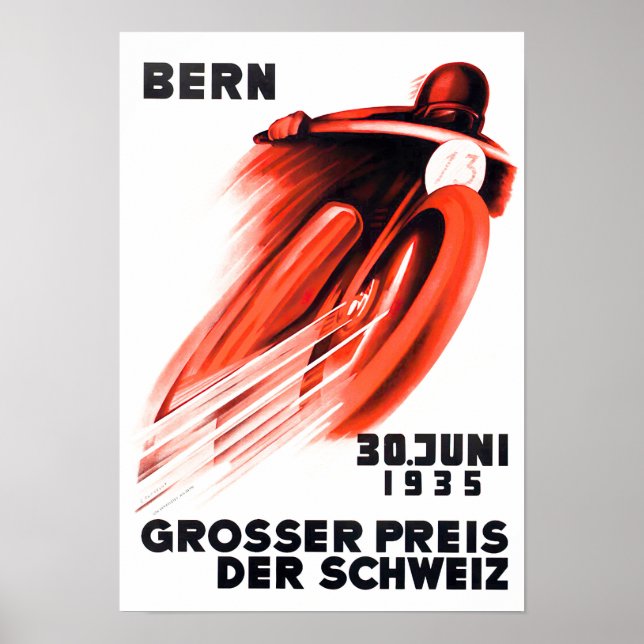 Poster Grande Prêmio de Berna de 1935 (Frente)