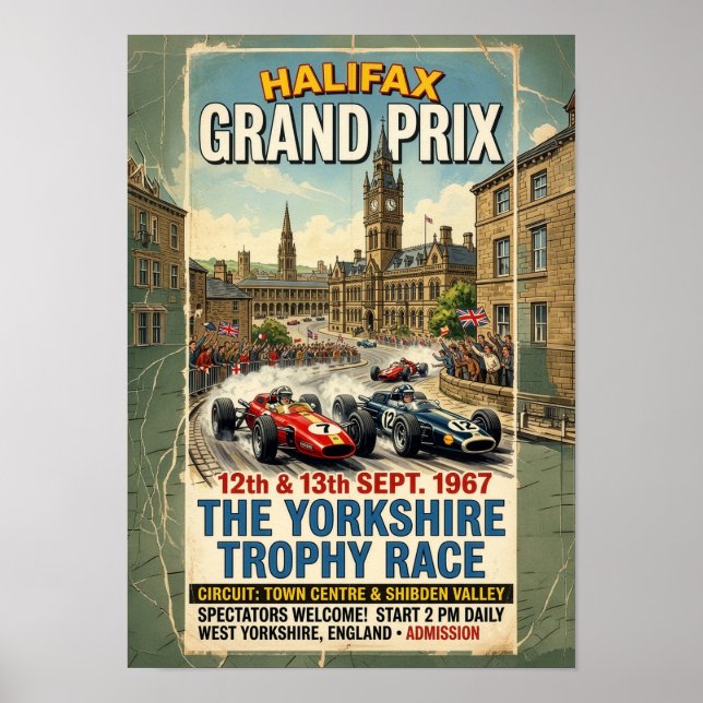 Poster Grande Prêmio de Halifax 1967 Corrida Troféu de Yo (Frente)