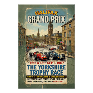 Pôster Grande Prêmio de Halifax 1967 Corrida Troféu de Yo
