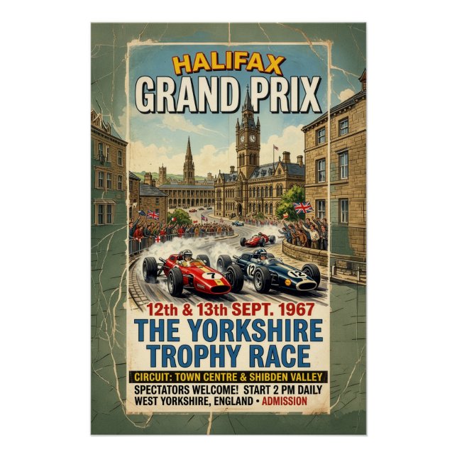 Pôster Grande Prêmio de Halifax 1967 Corrida Troféu de Yo (Frente)