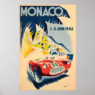 Poster Grande Prêmio de Mônaco 1930 – Corrida de Carros A