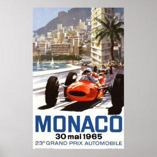 Poster Grande Prêmio de Mônaco de 1965