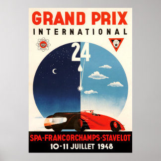 Poster Grande Prêmio Internacional Spa Francorchamps 1948