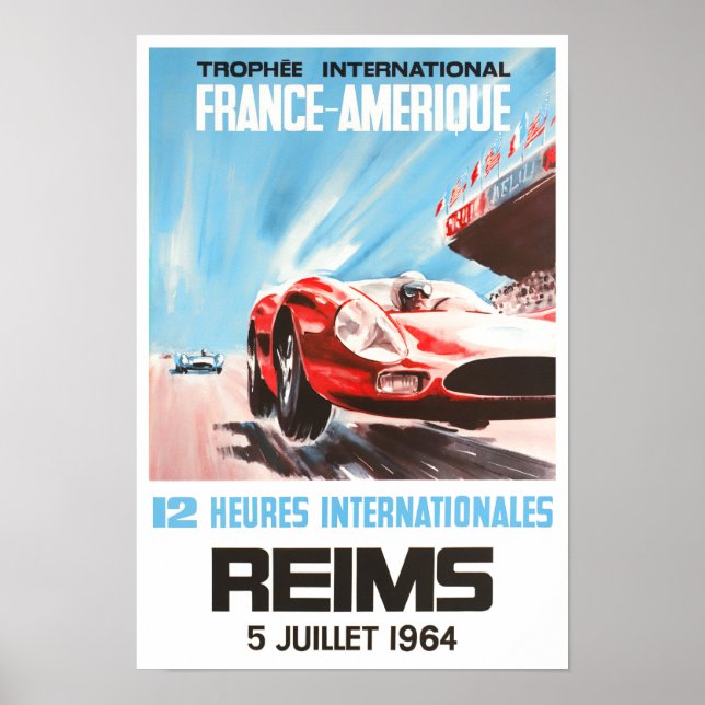 Poster Grande Prêmio Reims 1964 (Frente)