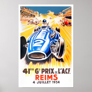 Poster Grande Prêmio Reims de 1954