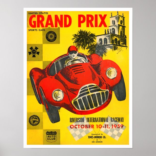 Poster Grande Prêmio Riverside de 1959 (Frente)