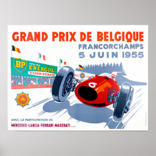 Poster Grande Prêmio Spa de 1955