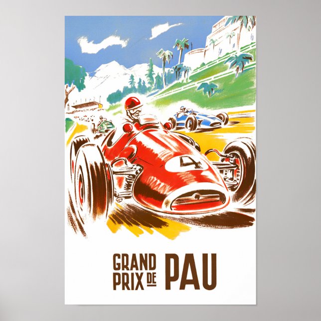 Poster Grande Prêmio Vintage Pau (Frente)