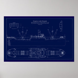 Poster Grande Projeto do Navio de Carga dos Grandes Lagos