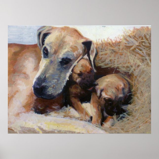 Pôster Grande Retrato de Cachorro Danado (Frente)