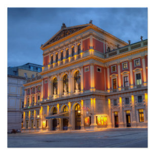 Pôster Grande salão do Wiener Musikverein, Viena, Áustr