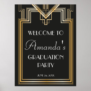 Poster Grande Signage bem-vindo inspirado Gatsby da