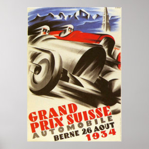 Poster grande suíço de 1934 Prix