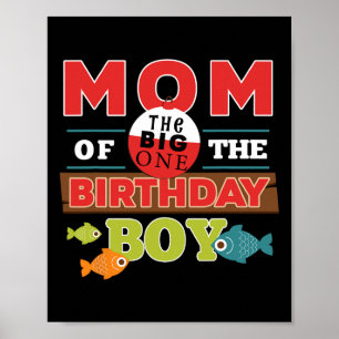 Poster Grande Tema De Pesca Mãe Do Shir Garoto De Anivers