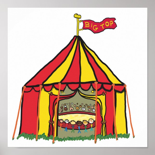 Poster Grande tenda de circo superior (Frente)