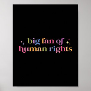 Poster Grande Ventilador De Direitos Humanos Protestando