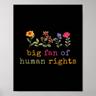 Poster Grande Ventilador Dos Direitos Humanos Protestam T