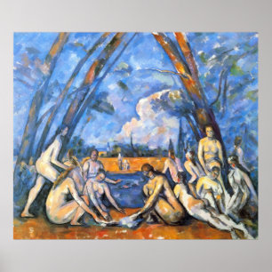 Poster Grandes Bathers 2 por Paul Cezanne