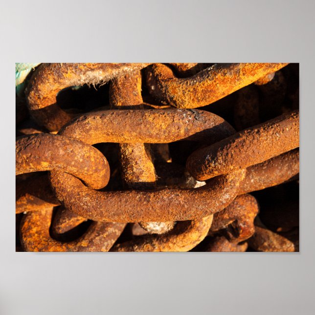 Pôster Grandes cadeias de ferro a partir de âncoras de na (Frente)