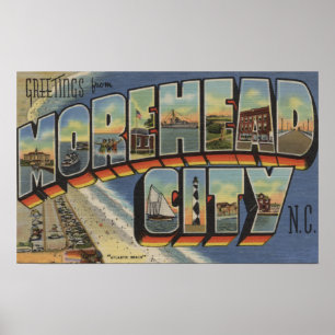 Pôster Grandes cenas da letra - cidade de Morehead, NC